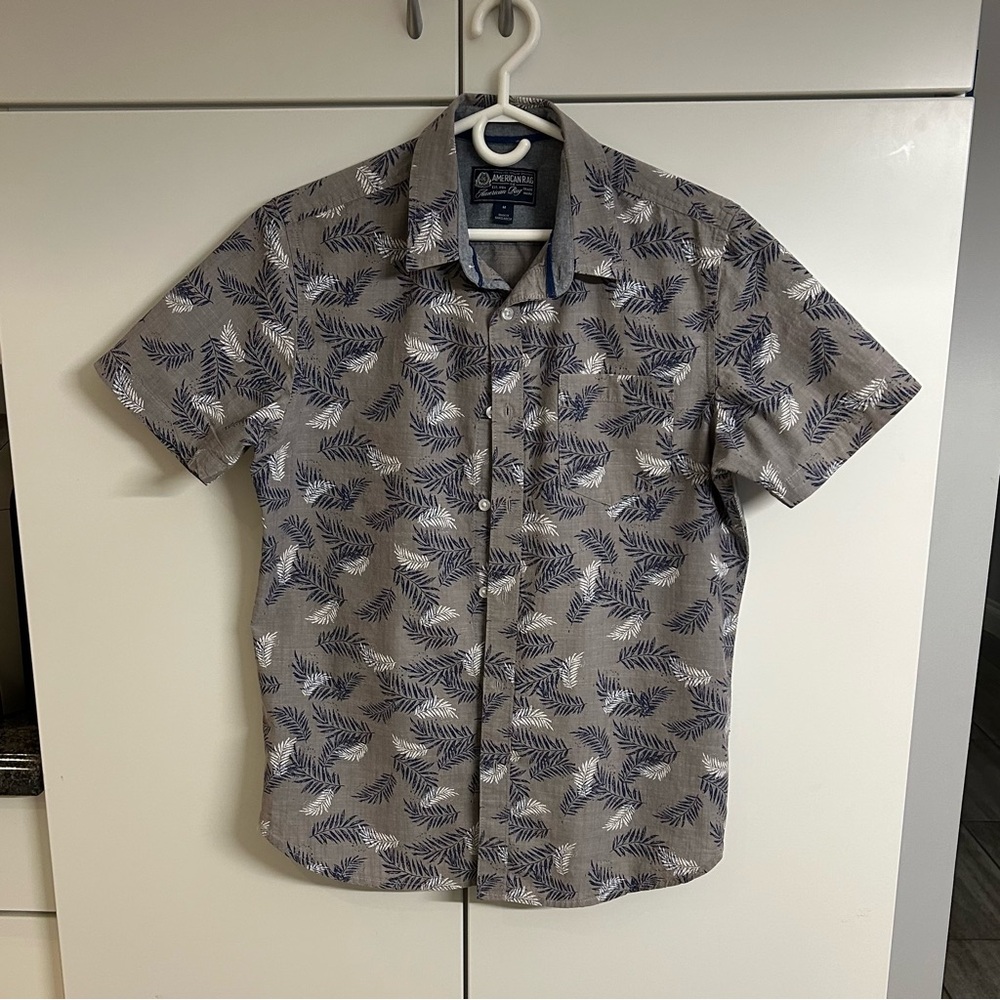 American Rag Mens Patterned Short Sleeve Shirt ,Size M